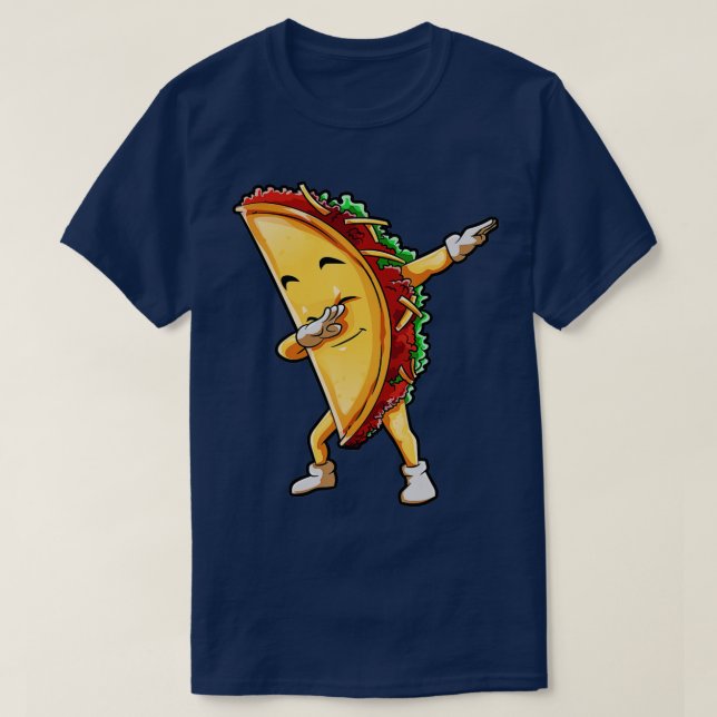 Camiseta Dabbing Taco Cinco de Mayo Funny Kids Boys Mexican (Frente do Design)