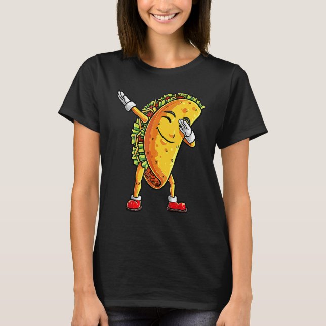 Camiseta Dabbing Taco Cinco De Mayo Mexicano Men Comida Dab (Frente)