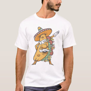 Camiseta Dabbing Taco Cinco De Mayo Rainbow Comida Mexicana