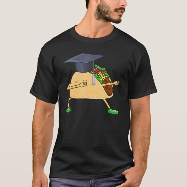 Camiseta Dabbing Taco Graduation School Funny Cinco De Mayo (Frente)