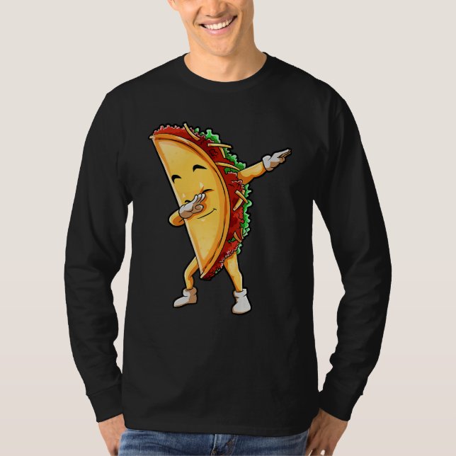 Camiseta Dabbing Taco Ideas Cinco De Mayo Mexicano For Fami (Frente)
