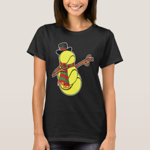 Camiseta Dabbing Tênis Snowman Crianças de Natal Pijama Gol
