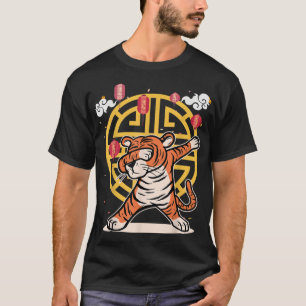 Camiseta Dabbing Tiger and Chinese Véspera de ano novo Part