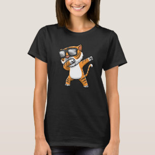 Camiseta Dabbing Tiger with Sunglass Girls Boys Prem
