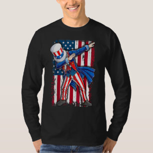 Camiseta Dabbing Tio Sam 4 De Julho Homens Meninos