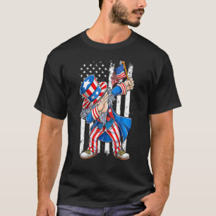 Camiseta Dabbing Tio Sam 4 De Julho Meninos Homens Usa F