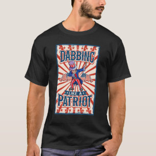Camiseta Dabbing Tio Sam 4 de julho Mulheres Homens America