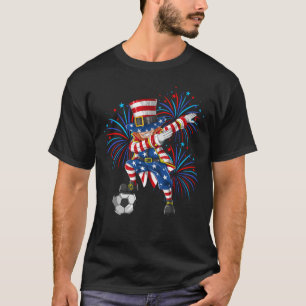 Camiseta Dabbing Tio Sam 4 De Julho Soccer Bandeira America