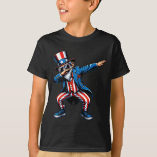 Camiseta Dabbing Tio Sam Funny 4 De Julho Meninos Patriótic