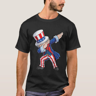 Camiseta Dabbing Tio Sam T shirt 4 de julho Men Kid