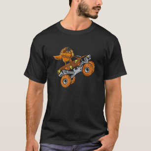 Camiseta Dabbing Turkey Riding Monster Truck Ação de Graças