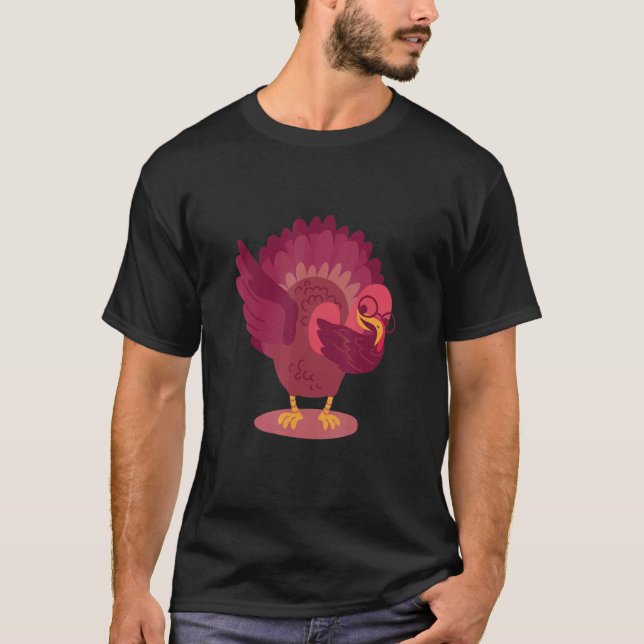 Camiseta Dabbing Turkey Thanksgiving Day Boys Girls  Dab 20 (Frente)