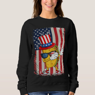 Camiseta Dabbing Uncle Sam Taco Patriotic  4th of July