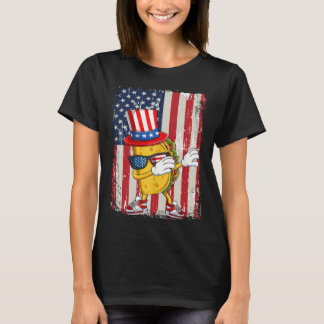 Camiseta Dabbing Uncle Sam Taco Patriotic  4th of July