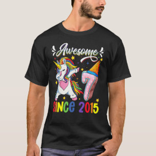 Camiseta Dabbing Unicorn 7 Birthday Awesmanutenção 2015 7 a