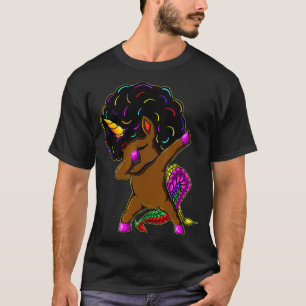Camiseta Dabbing Unicorn afro natural hair afro americano