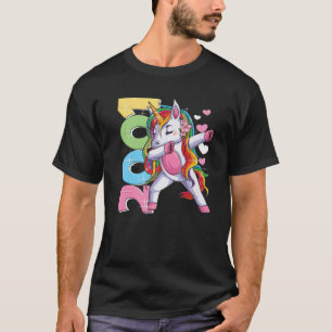 Camiseta Dabbing Unicorn aniversário de 21 anos Girl 21 Ano