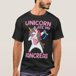 Camiseta Dabbing Unicorn Ate My Pancreas Tipo 1 Diabetes Aw