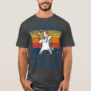 Camiseta Dabbing Unicorn Aunticorn Fun Gift