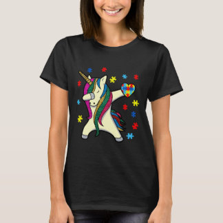 Camiseta Dabbing Unicorn Autism Awarness Mês E