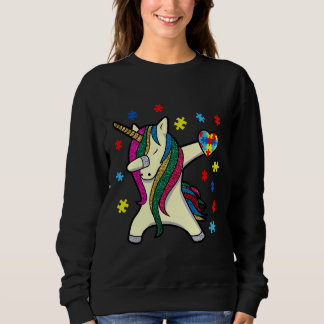 Camiseta Dabbing Unicorn Autism Awarness Mês E