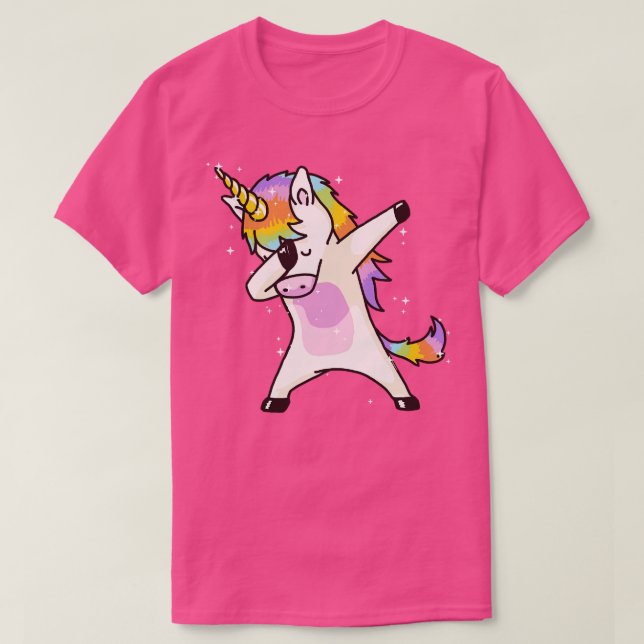 Camiseta Dabbing Unicorn Dab Hop Hop Engraçado Magia (Frente do Design)