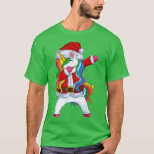 Camiseta Dabbing Unicorn Dab Natal Divertido Engraçado T-Sh
