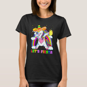 Camiseta Dabbing Unicorn deixa Fiesta Cinco De Mayo Taco Po