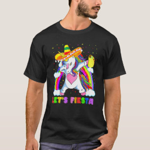 Camiseta Dabbing Unicorn deixa Fiesta Cinco De Mayo Taco Po