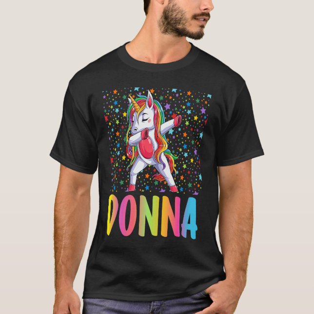 Camiseta Dabbing Unicorn Donna (Frente)