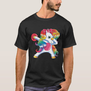 Camiseta Dabbing Unicorn Engraçado Disco Voador Golf Player