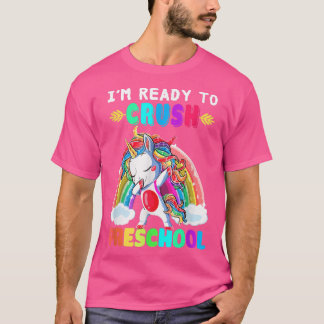 Camiseta Dabbing Unicorn Estou pronto para esmagar a pré-es