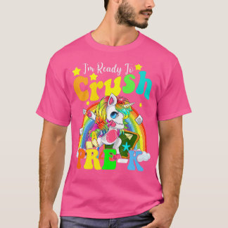 Camiseta Dabbing Unicorn Estou pronto para esmagar Pré K de