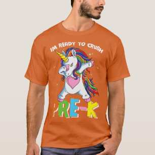 Camiseta Dabbing Unicorn Estou Pronto Para Esmagar Pré K En