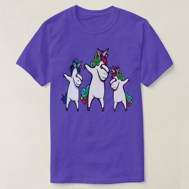 Camiseta Dabbing Unicorn Family (Frente do Design)