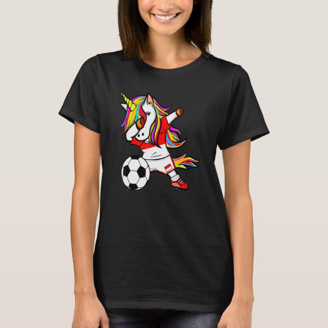 Camiseta Dabbing Unicorn Indonesia Futebol indonésio Fla (Frente)