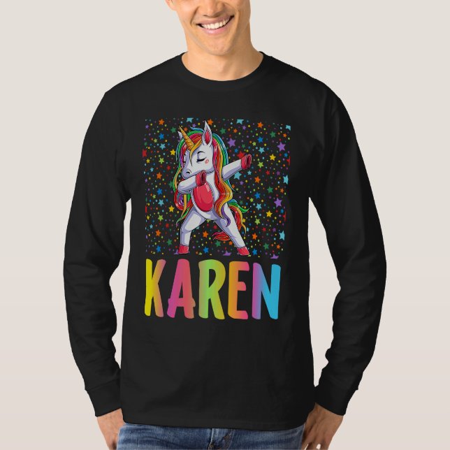 Camiseta Dabbing Unicorn Karen (Frente)