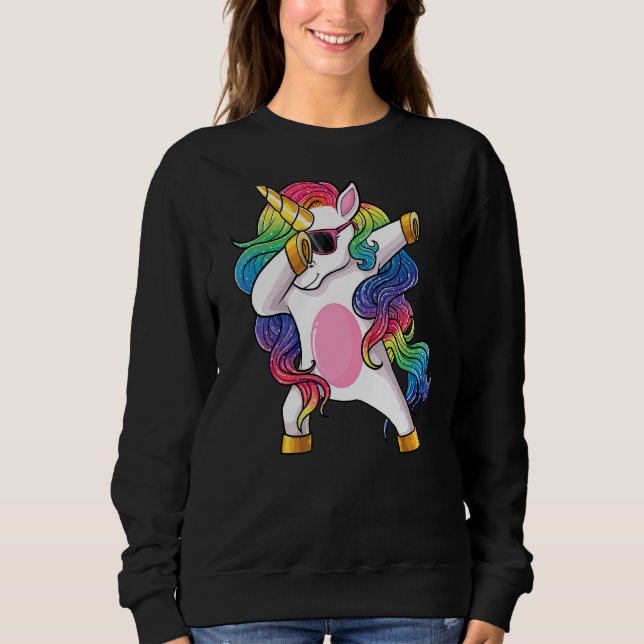Camiseta Dabbing Unicorn Kids Boys Men Dab Unicorn (Frente)