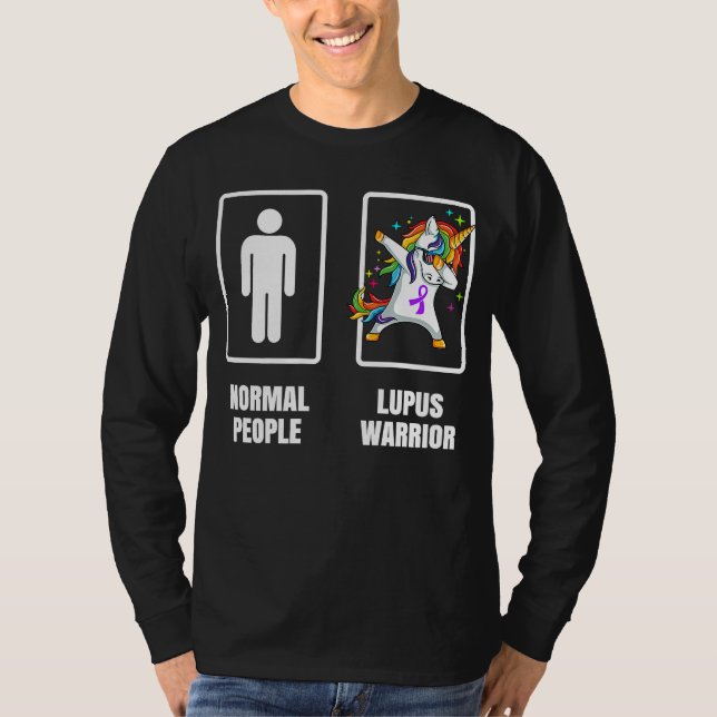 Camiseta Dabbing Unicorn Lupus Warrior Awarness G (Frente)