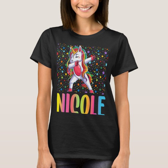 Camiseta Dabbing Unicorn Nicole (Frente)