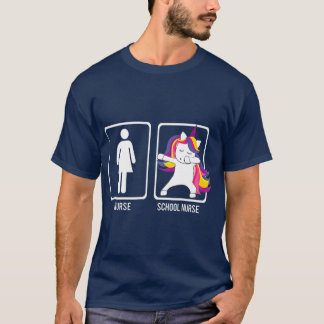 Camiseta DABBING UNICORN NURSE VS SCHOOL NURSE  Gift Dabs