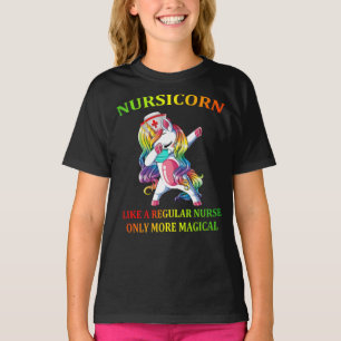 Camiseta Dabbing Unicorn Nursicorn Enfermeira Engraçada