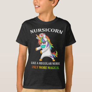 Camiseta Dabbing Unicorn Nursicorn Enfermeira Engraçado Gif