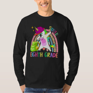 Camiseta Dabbing Unicorn Oitavo Grau Rainbow Tea