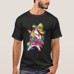 Camiseta Dabbing Unicorn Poncho Ha Cinco De Mayo