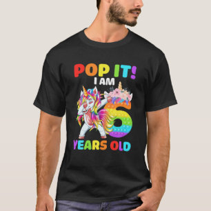 Camiseta Dabbing Unicorn Pop I I Am 6 Anos Crianças 6 B