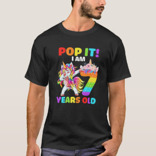 Camiseta Dabbing Unicorn Pop I I Am 7 Anos Crianças 7 B