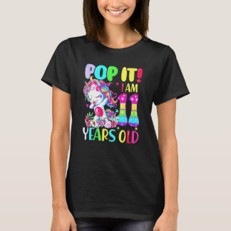 Camiseta Dabbing Unicorn Pop It I Am 11 Years Old Fidget Bi
