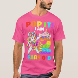 Camiseta Dabbing Unicorn Pop It I Am 2 Years Old Kids 2th B