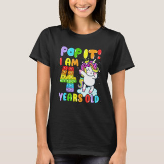 Camiseta Dabbing Unicorn Pop It I Am 4 Anos Old Fidget 4th